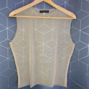 VERY RARE! Alexander McQueen Men's Tuille Sleeveless Shirt Sz42 circa 1990s